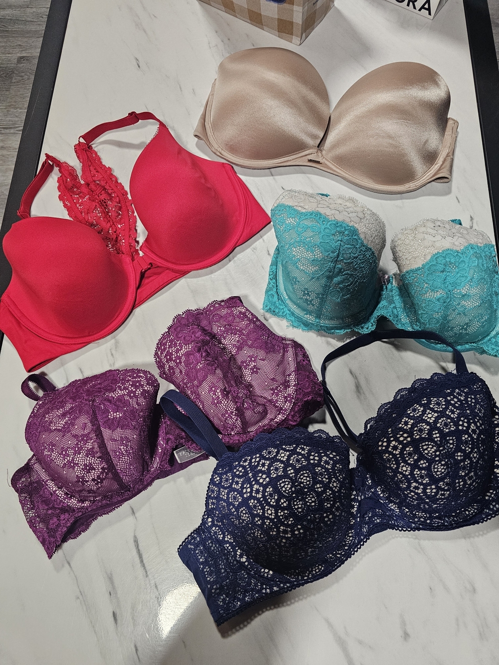 Women’s Victoria Secret Braws Red, Beige, Teal, Purple, Navy 34D